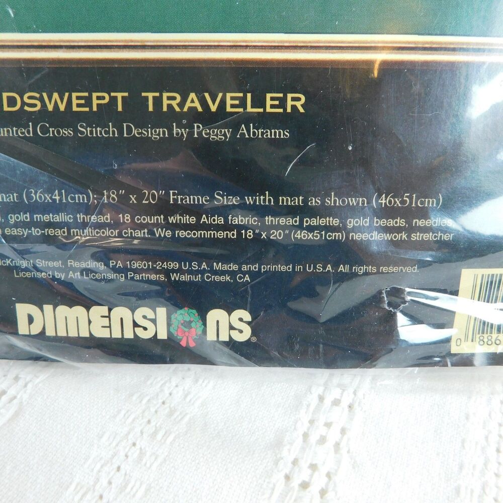 Dimensions Windswept Santa & Traveler Cross Stitch Kit, Gold Coll NIP Lot of 2 - Picture 9 of 13